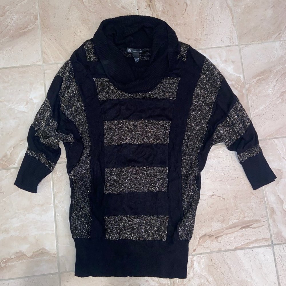 INC international concepts Black & Gold Sweater (size MEDIUM)
